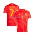 Camisola Espanha Alvaro Morata 7 Homem Equipamento Primeiro Euro 2024 Manga Curta
